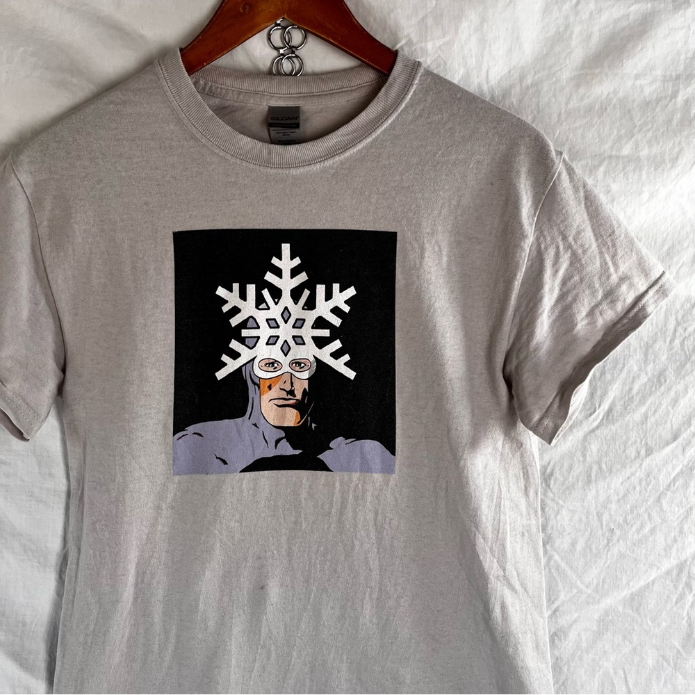 Captain Snowflake Combat Skier Montana Independent Underground Zine Cult Hero T - Picture 11 of 12